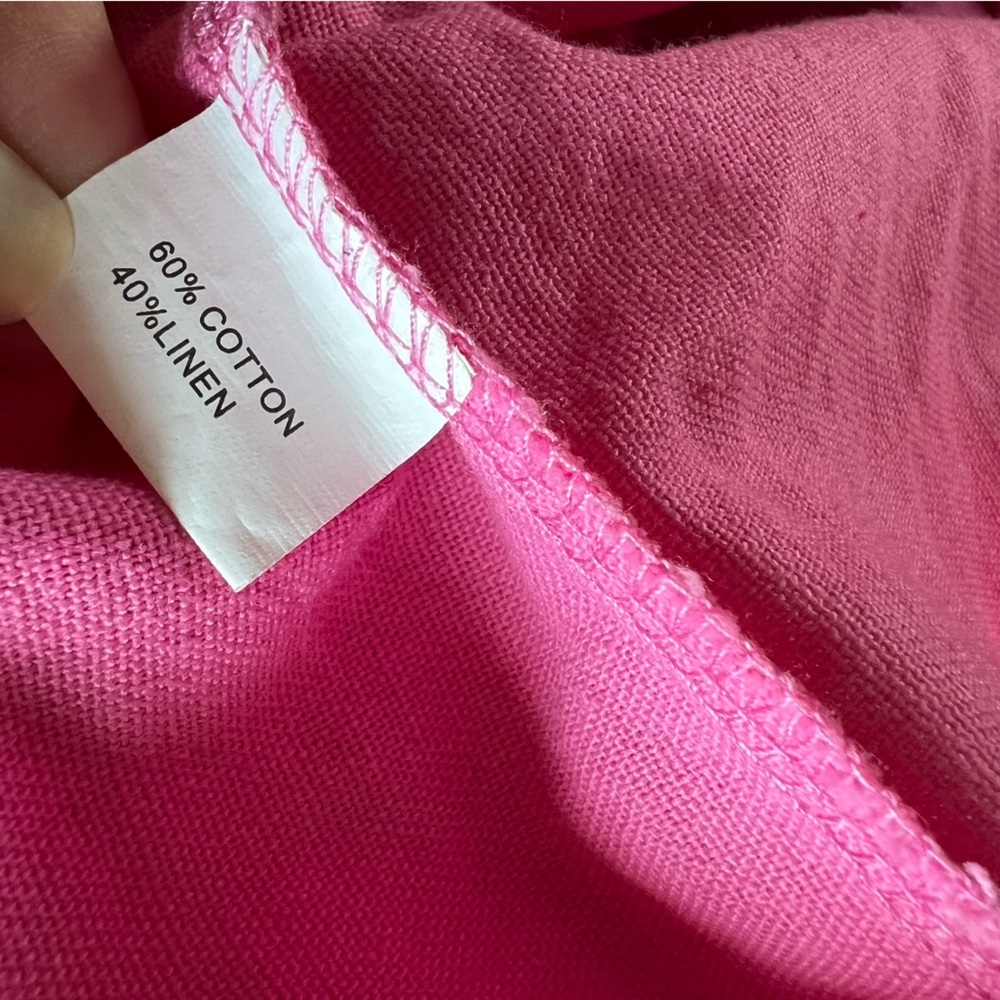 Petal & Pup Woman’s Light Pink Linen Blend Airy Tiered Summer Spring Dress 6 - Picture 11 of 11